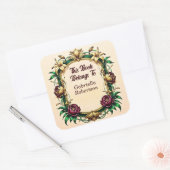 Sticker Carré Ajouter Un Nom, Réserver Appartient À L'Art Nouvea (Enveloppe)