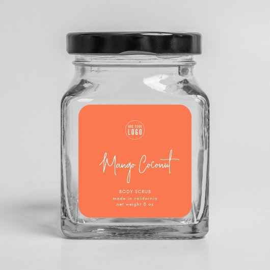 Sticker Carré Ajouter un script de logo personnalisé couleur min