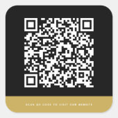 Sticker Carré Ajouter un site Web QR Code couleurs de contraste  (Devant)