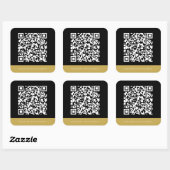 Sticker Carré Ajouter un site Web QR Code couleurs de contraste  (Feuille)