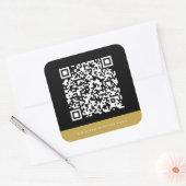 Sticker Carré Ajouter un site Web QR Code couleurs de contraste  (Enveloppe)