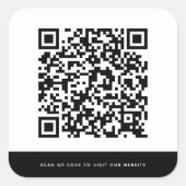 Sticker Carré Ajouter un site Web QR Code couleurs de contraste (Devant)
