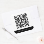 Sticker Carré Ajouter un site Web QR Code couleurs de contraste (Enveloppe)