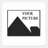 Sticker Carré Ajouter une image personnalisée au nom de l'entrep (Devant)