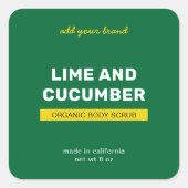 Sticker Carré Ajouter une marque entièrement personnalisée Coule (Devant)