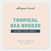 Sticker Carré Ajouter une marque entièrement personnalisée Coule (Devant)