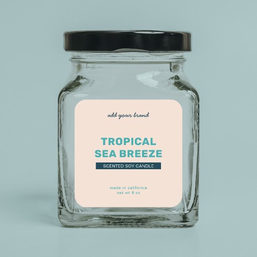 Sticker Carré Ajouter une marque entièrement personnalisée Coule