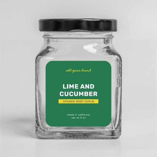 Sticker Carré Ajouter une marque entièrement personnalisée Coule