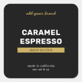 Sticker Carré Ajouter une marque entièrement personnalisée Coule (Devant)