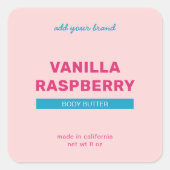 Sticker Carré Ajouter une marque entièrement personnalisée Coule (Devant)