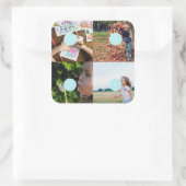 Sticker Carré Ajouter vos propres photos personnalisable 4 image (Sac)
