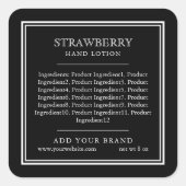 Sticker Carré Ajouter Votre Marque Classique Couleurs Personnali (Devant)