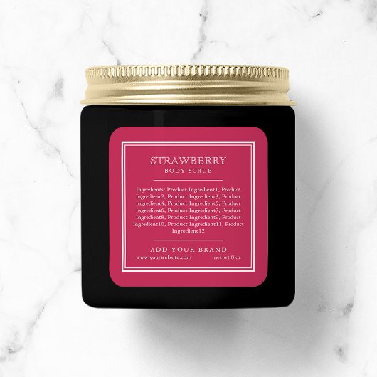 Sticker Carré Ajouter Votre Marque Classique Couleurs Personnali