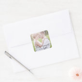 Sticker Carré Ajouter votre photo Stylish Mariage de calligraphi (Enveloppe)