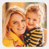Sticker Carré Ajouter votre propre photo (Devant)