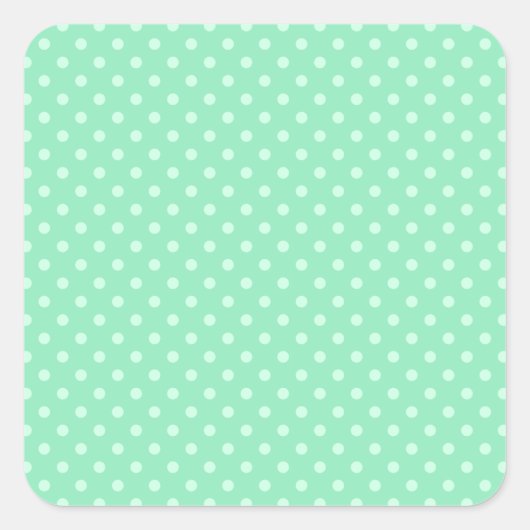 Sticker Carré Ajouter votre texte Mint Green Elegant Blank Modèl (Devant)