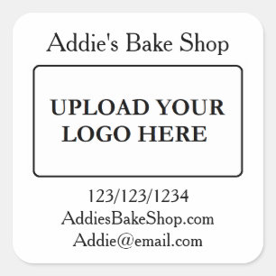 Sticker Carré Ajoutez votre logo d'entreprise