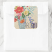 Sticker Carré Ajoutez votre nom | Spring Blossoms II (Sac)