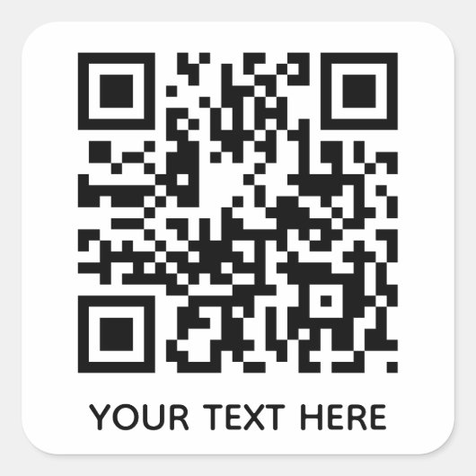 Sticker Carré Ajoutez votre propre code QR texte Scan Minimal Si (Devant)