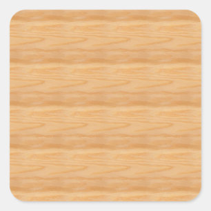 Sticker Carré Ajoutez Votre Texte Élégant Modèle de Bois Vide Cl