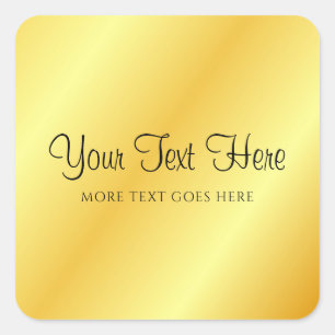 Sticker Carré Ajoutez Votre Texte Monogramme Initial Nom Typogra