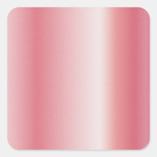 Sticker Carré Ajoutez Votre Texte Monogramme Nom Logo Rose Or Vi