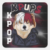 STICKER CARRÉ AKITA (Devant)