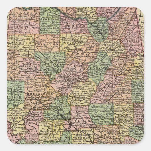 Sticker Carré Alabama 7 (Devant)