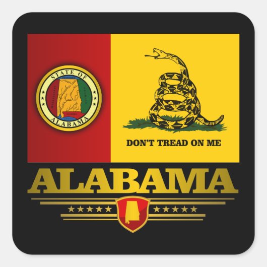 Sticker Carré Alabama (DTOM) (Devant)
