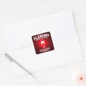 Sticker Carré Alabama Heart of Dixie (Enveloppe)