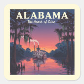 Sticker Carré Alabama vintage (Devant)