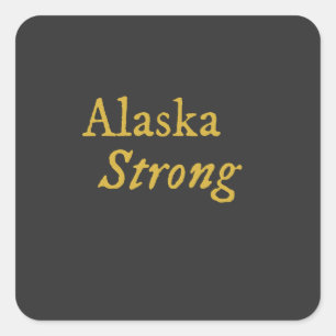 Sticker Carré Alaska Strong