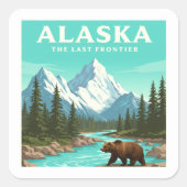 Sticker Carré Alaska vintage (Devant)