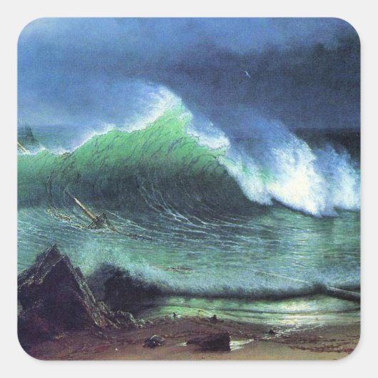 Sticker Carré Albert Bierstadt, mer d'Emeraude (Devant)