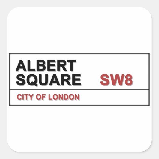Sticker Carré Albert Square Londres (Devant)