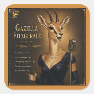 Sticker Carré Album Gazella Fitzgerald : une parodie