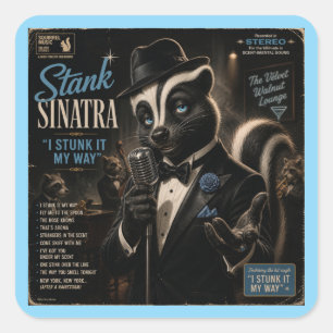 Sticker Carré Album Stank Sinatra : une parodie