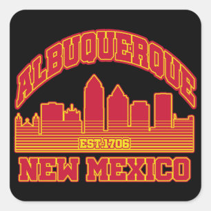 Sticker Carré Albuquerque, Nouveau-Mexique