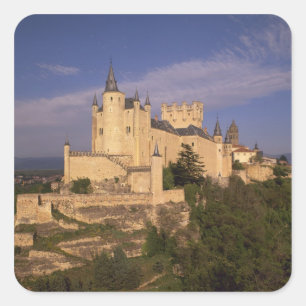 Sticker Carré Alcazar et cathédrale, Ségovie, Castille Leon,