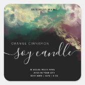 Sticker Carré alcool Abstrait encre or script moderne bougie (Devant)