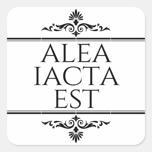 Sticker Carré Alea Iacta Est (Devant)