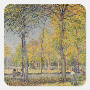 Sticker Carré Alfred Sisley   le Bois de Boulogne