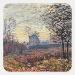 Sticker Carré Alfred Sisley   Paysage près de Louveciennes