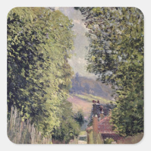 Sticker Carré Alfred Sisley   une route dans Louveciennes