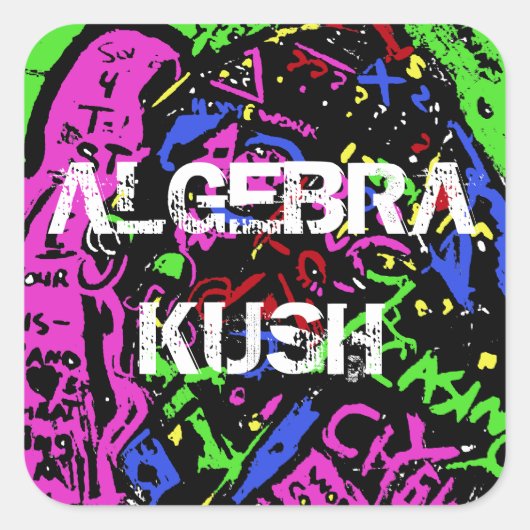 STICKER CARRÉ ALGÈBRE KUSH (Devant)