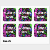 STICKER CARRÉ ALGÈBRE KUSH (Feuille)
