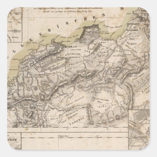 Sticker Carré Algérie 2 (Devant)