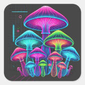 Sticker Carré Algorithmes Agaric (Devant)