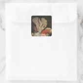 Sticker Carré Algues, lithophytes et coquillages (Sac)