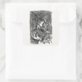 Sticker Carré Alice à travers le miroir - Le Jabberwocky (Sac)